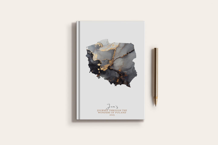 Poland Travel Journal Personalised Travel Diary Notebook Country Poland Map Custom Map Planner