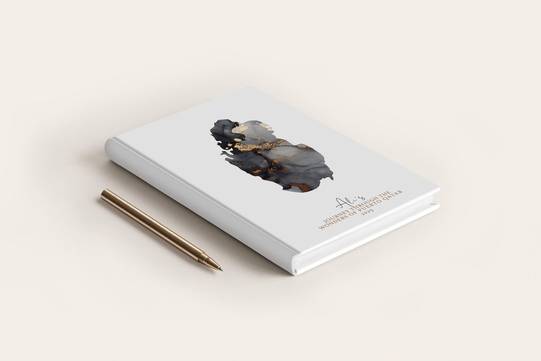 Qatar Travel Journal Personalised Travel Diary Notebook Country Qatar Map Custom Map Planner