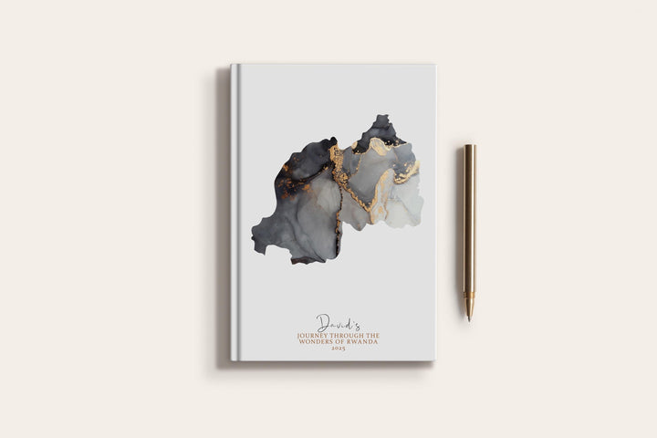 Rwanda Travel Journal Personalised Travel Diary Notebook Country Rwanda Map Custom Map Planner