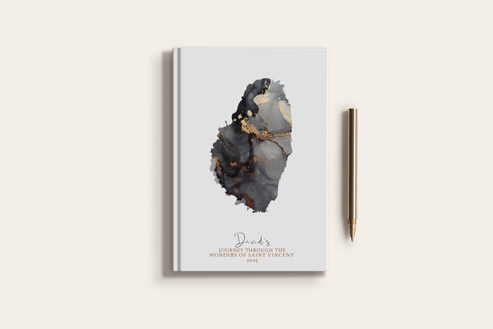 Saint Vincent Travel Journal Personalised Travel Diary Notebook Country Saint Vincent Map Custom Map Planner