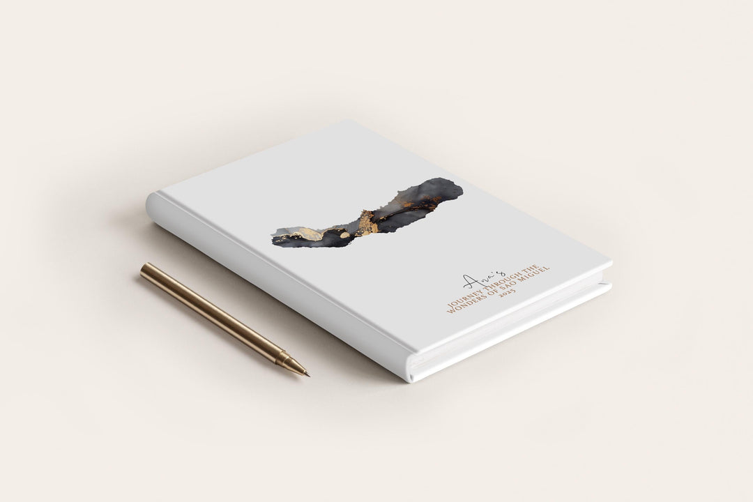 Sao Miguel Travel Journal Personalised Travel Diary Notebook Country Sao Miguel Map Custom Map Planner