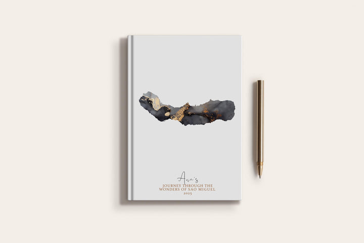 Sao Miguel Travel Journal Personalised Travel Diary Notebook Country Sao Miguel Map Custom Map Planner