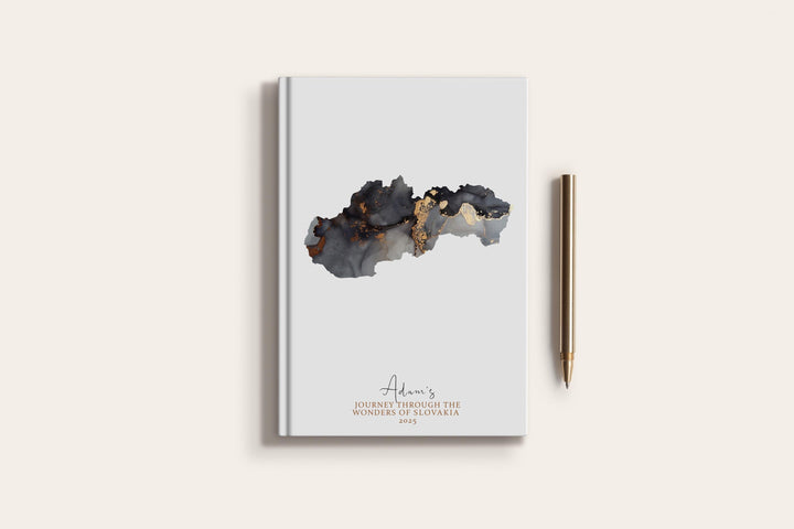 Slovakia Travel Journal Personalised Travel Diary Notebook Country Slovakia Map Custom Map Planner
