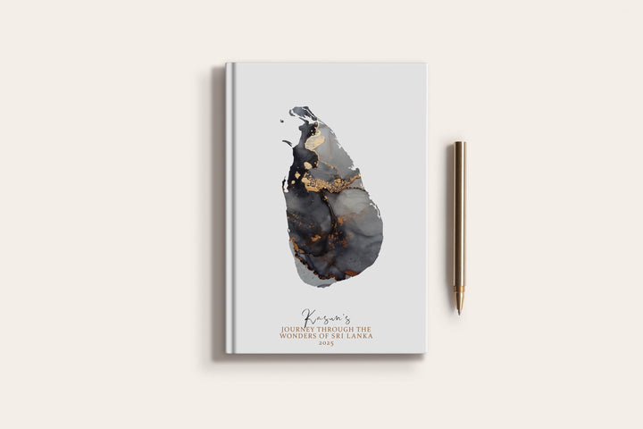 Sri Lanka Travel Journal Personalised Travel Diary Notebook Country Sri Lanka Map Custom Map Planner