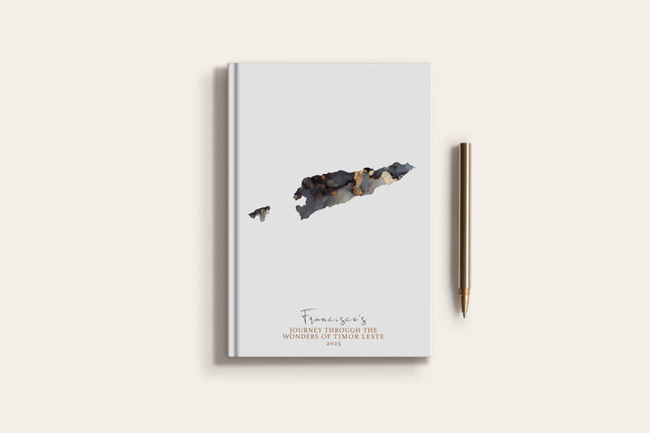 Timor-Leste Travel Journal Personalised Travel Diary Notebook Country Timor-Leste Map Custom Map Planner