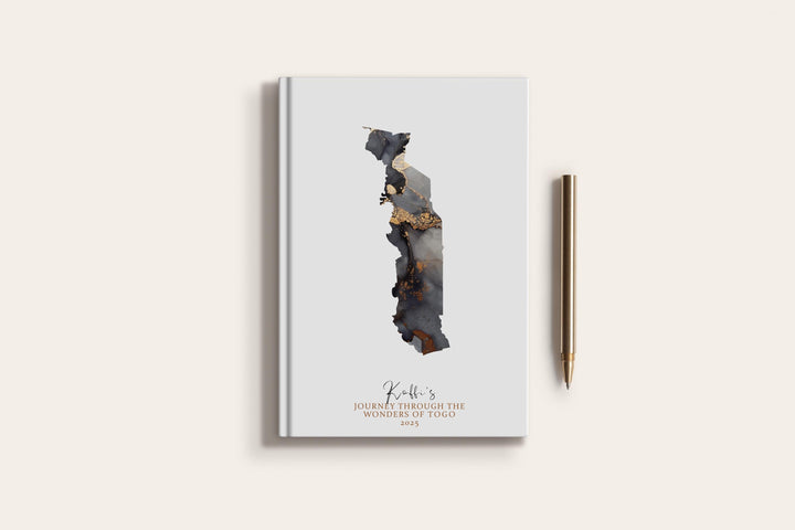 Togo Travel Journal Personalised Travel Diary Notebook Country Togo Map Custom Map Planner