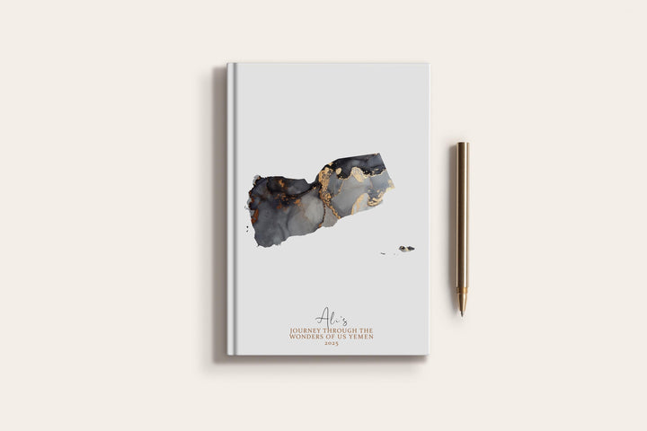 Yemen Travel Journal Personalised Travel Diary Notebook Country Yemen Map Custom Map Planner