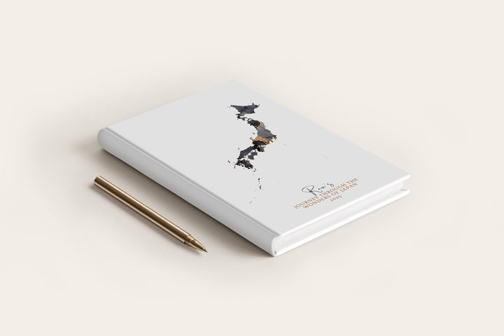 Japan Travel Journal Personalised Travel Diary Notebook Country Japan Map Custom Map Planner