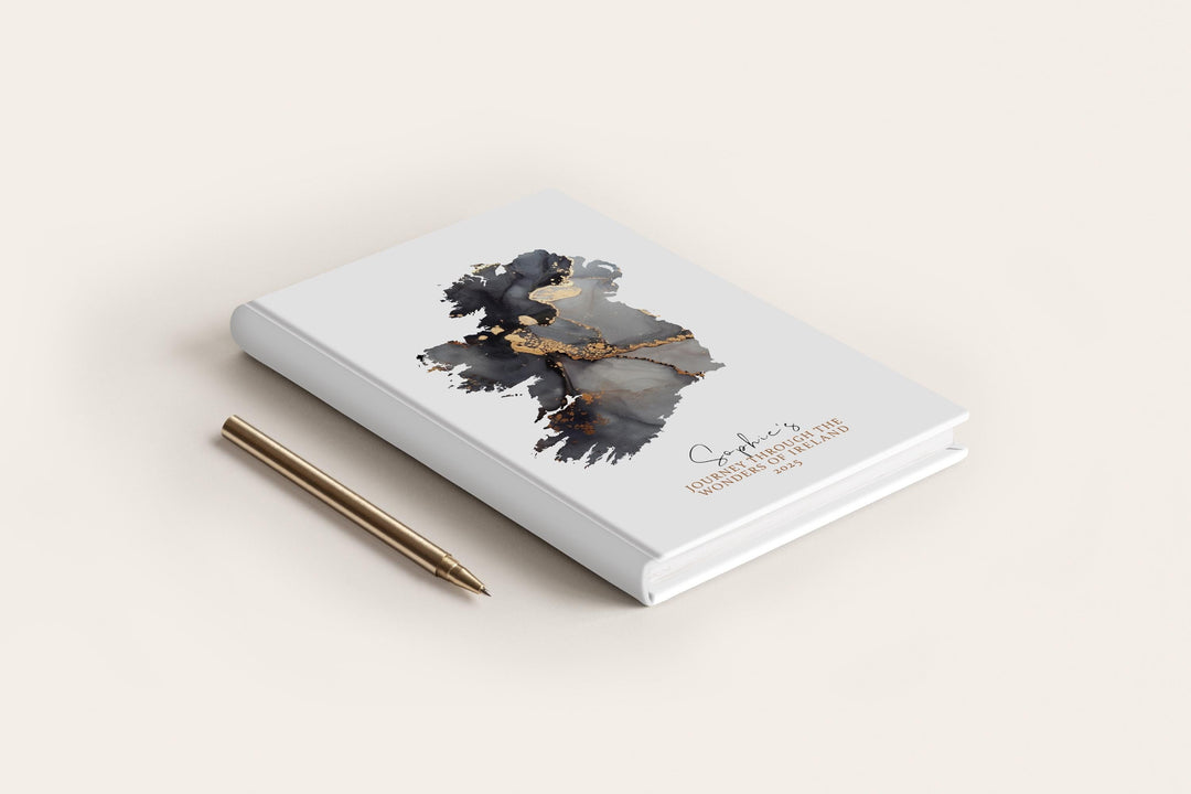 Ireland Travel Journal Personalised Travel Diary Notebook Country Ireland  Map Custom Map Planner