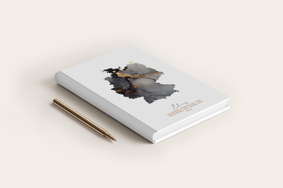 Germany Travel Journal Personalised Travel Diary Notebook Country Germany Map Custom Map Planner