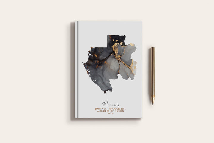 Gabon Travel Journal Personalised Travel Diary Notebook Country Gabon  Map Custom Map Planner