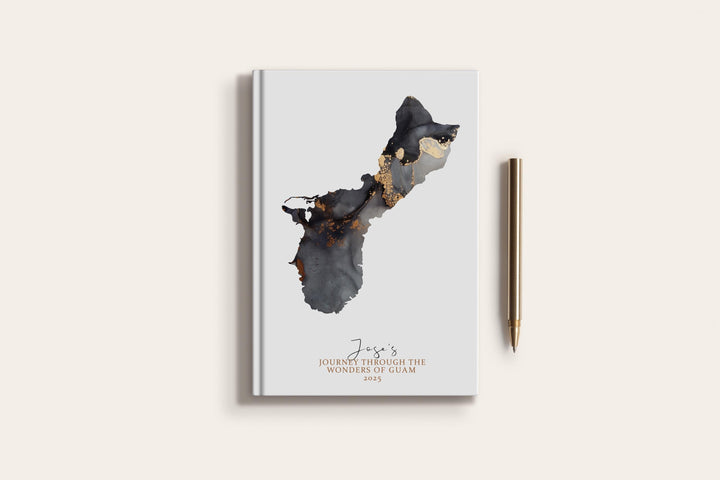 Guam Travel Journal Personalised Travel Diary Notebook Country Guam  Map Custom Map Planner
