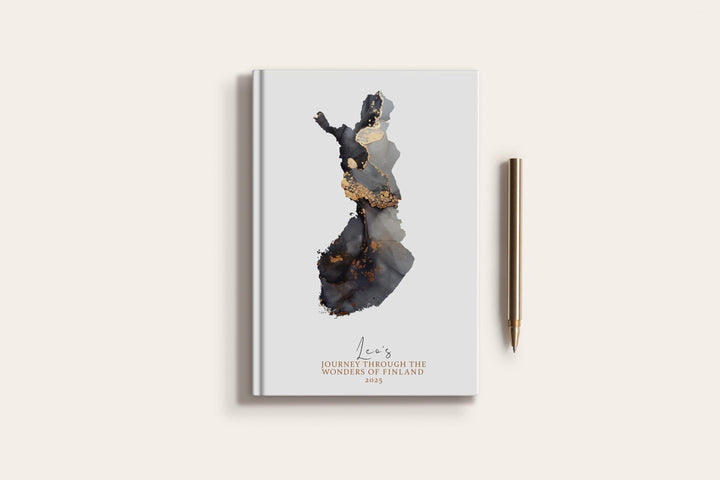 Finland Travel Journal Personalised Travel Diary Notebook Country Finland Map Custom Map Planner